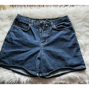 Dark Denim High Waisted Shorts